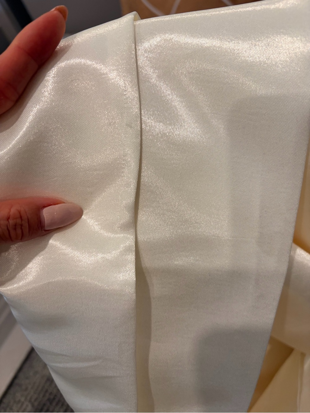 The Frankie Shop Satin Wide-Leg Trousers - Ivory - Picture 5 of 5